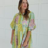 Prairies Printed Mini Dress - Green