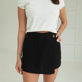 Linley Linen Skort - Black