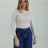 Passages Pintuck Top - Light Khaki