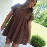 Peyton Mini Dress - Mocha