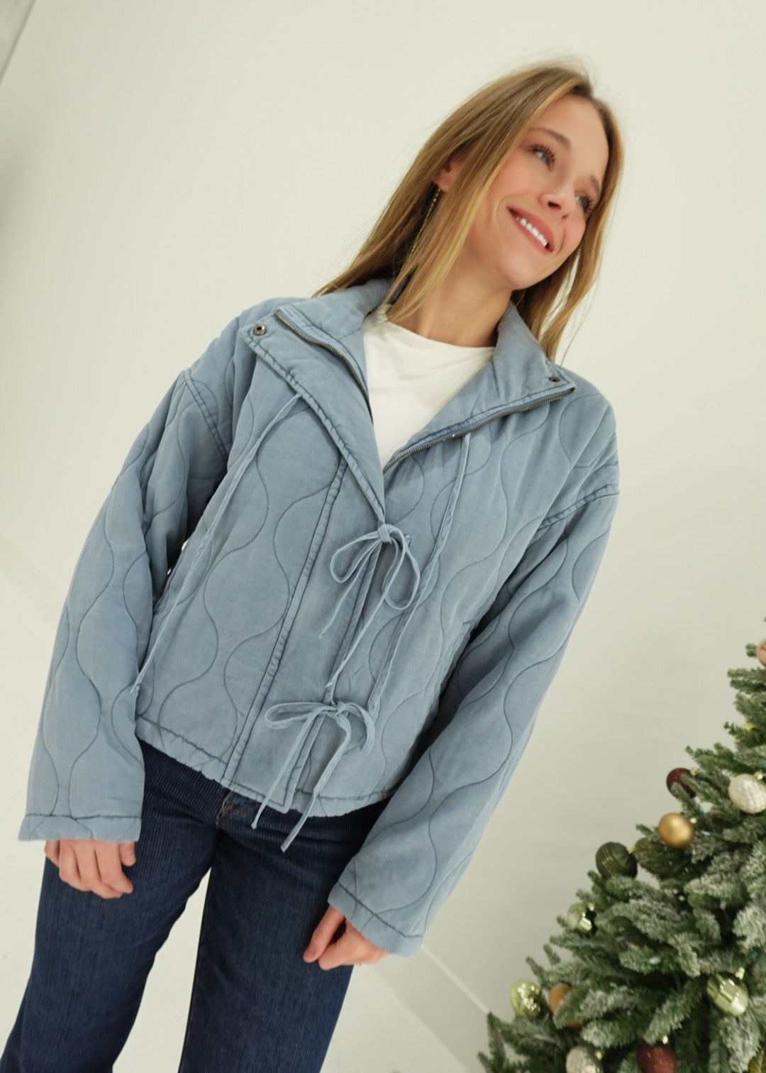 Carsyn Quilted Jacket - Chambray