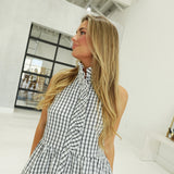 Briar Plaid Top - Ecru/Black