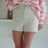 Tilly Mini Shorts - Ecru