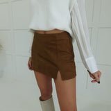 Suede Ways Skort - Camel