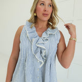 Shae Striped Knit Top - Blue