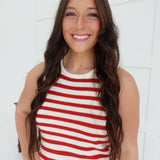 Solo Knit Tank - Red