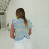 Played In Plaid Top - Blue