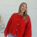 Love Notes Cardi - Scarlet