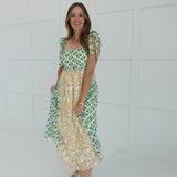 Kaleidoscope Midi Dress - Green