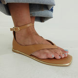 East, West Ankle Strap Sandals - Tan