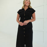 Side Streets Midi Dress - Black