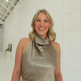 Upgraded Halter Top - Taupe