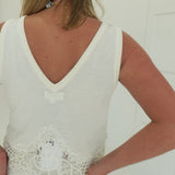 Edgy Lace Top - Cream
