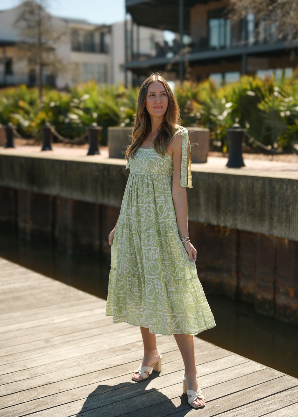 Seabliss Midi Dress - Olive