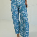 Paloma Cropped Pants - Mint Blue