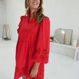 All in Favor Mini Dress - Red