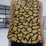 Cordelia Jacquard Top - Mustard