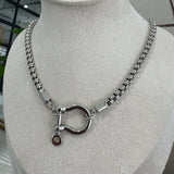 Horseshoe Shackle Necklace - Silver