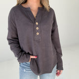 East to West Top - Charcoal