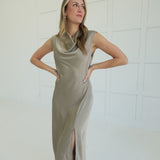 The Night Away Midi Dress - Mocha