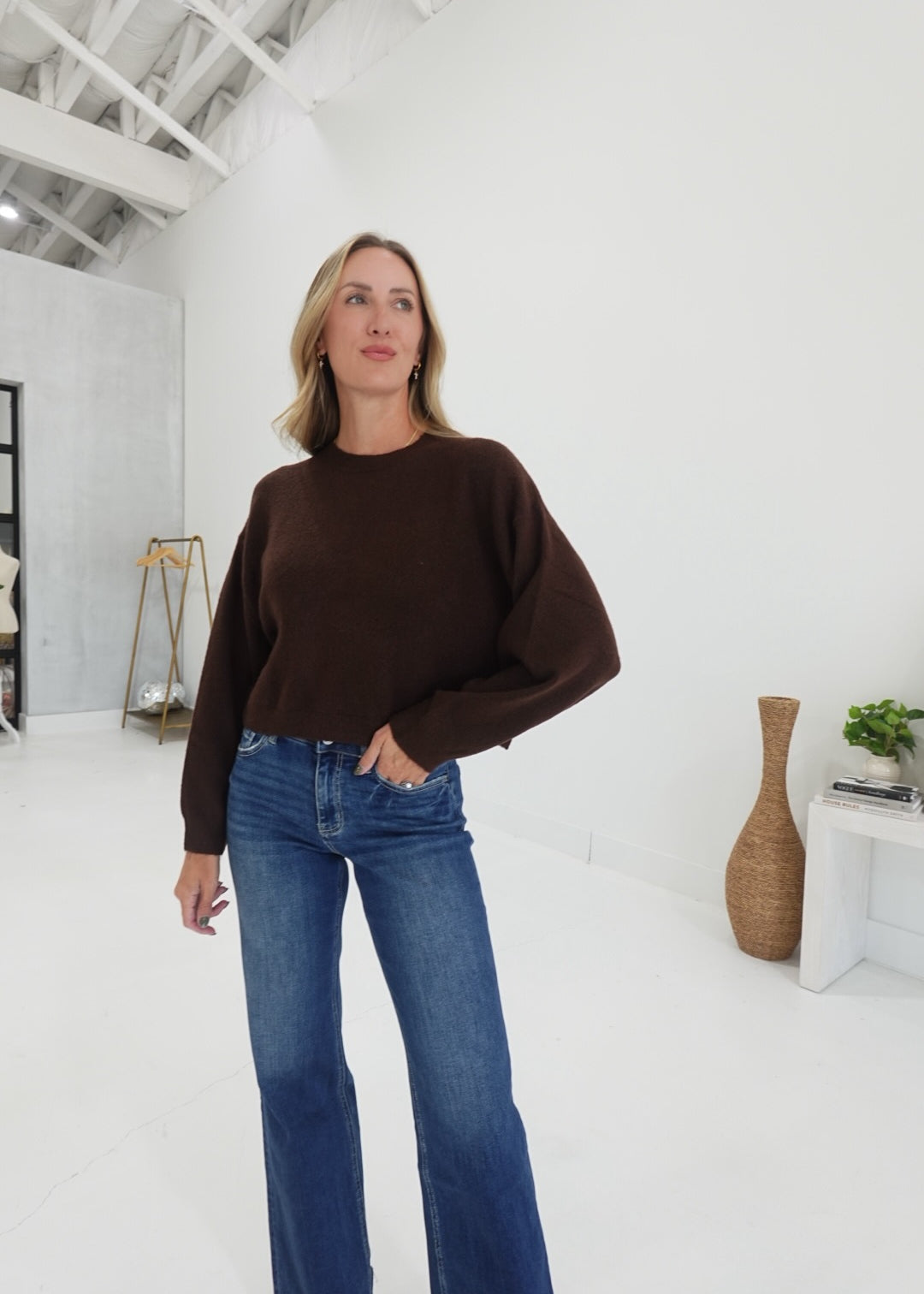 Back of Your Mind Sweater - Brown