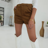 Seasons Suede Shorts - Camel