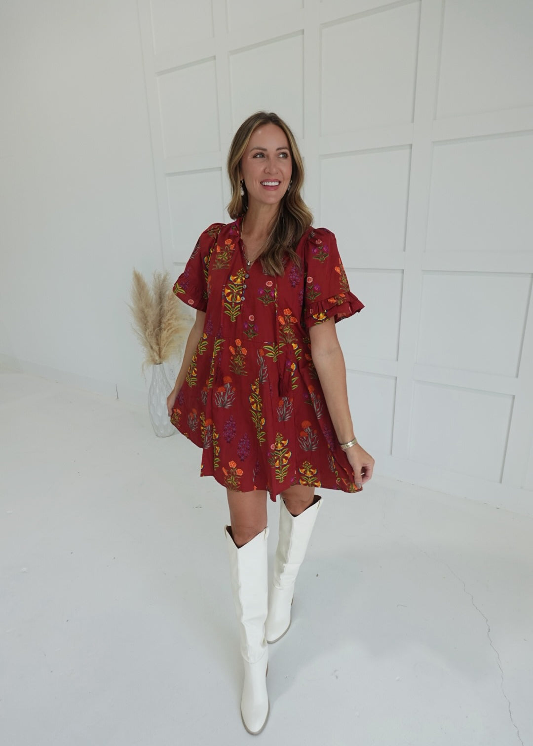 Mable Mini Dress - Rust