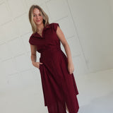 Lucy Midi Dress - Burgundy