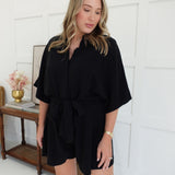 Swindled Flowy Romper - Black