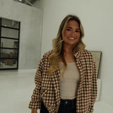 Hamlet Houndstooth Bomber Jacket