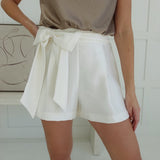 Annabelle Bow Shorts - White