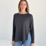 Baby Waffle Top - Black