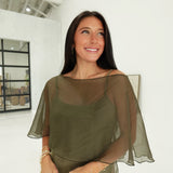 Islay Midi Cape Dress