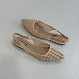 Sela Woven Slingback Sandal - Beige