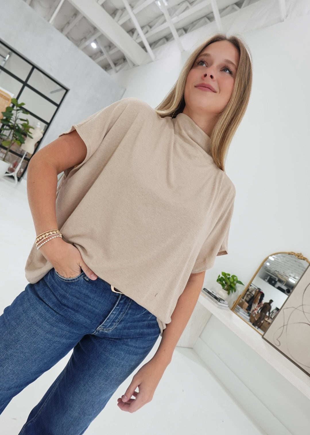 Staycation Top - Taupe