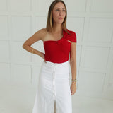 Rebel Yell One Shoulder Top