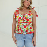 Collette Floral Top - Cream