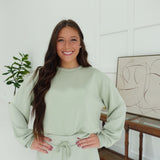 Jump To It Pullover - Olive Stone