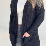 Coziest Chenille Cardigan - Black