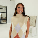Dane Argyle Top - Taupe