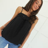 Buckle Down Top - Black