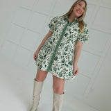 Nancy Mini Dress - GREEN