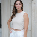 Selma Crop Top - Cream