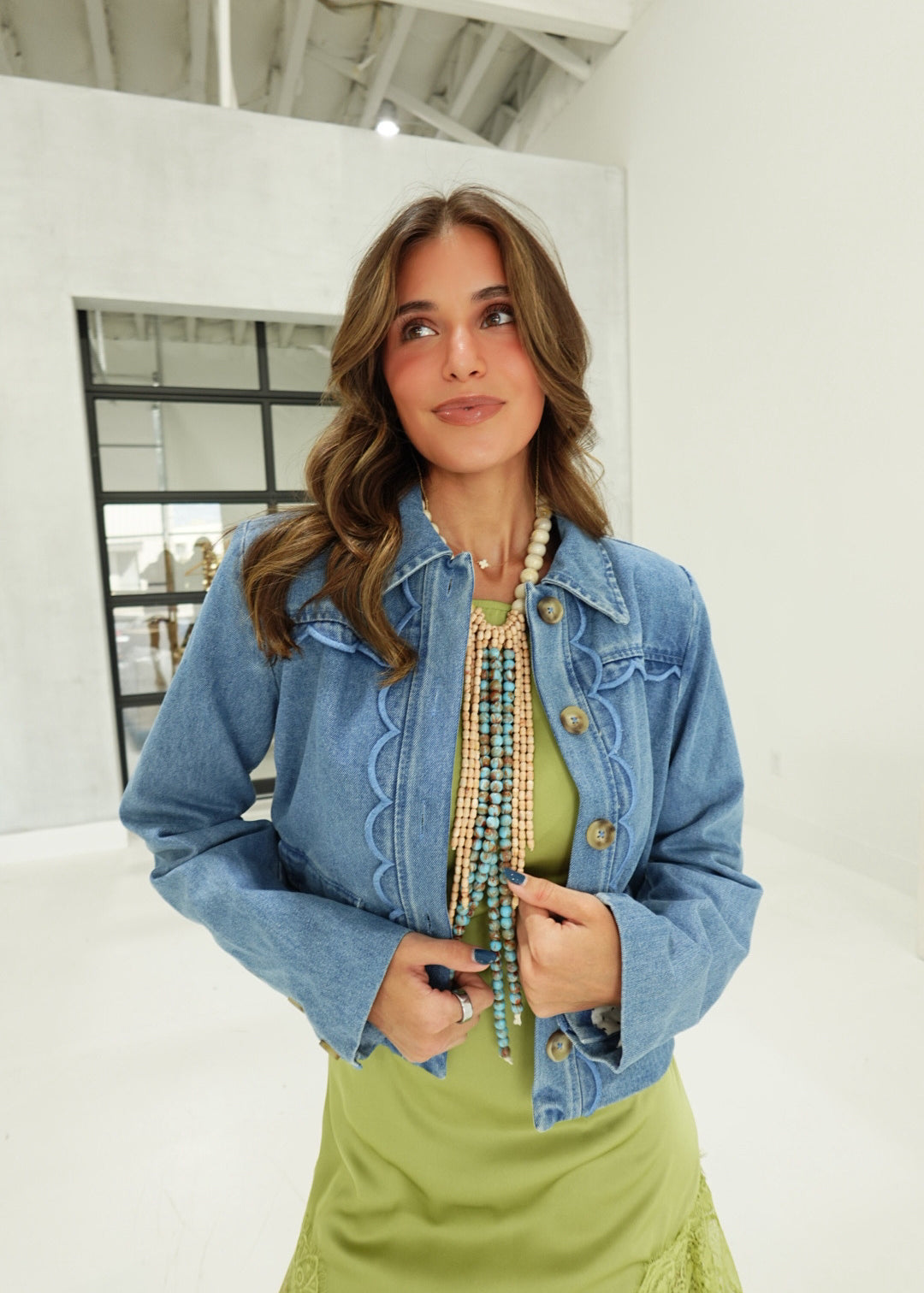 Mateo Scallop Placket Jacket