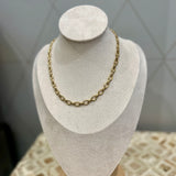 Oval Link Necklace - Gold