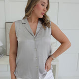 Laken Sleeveless Blouse - Dove