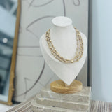 Layered Nugget Bead Necklace