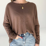 Cooling Down Lightweight Sweater - Brown