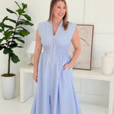 Better Days Midi Dress - Baby Blue