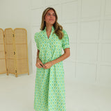 MidWay Midi Dress - Green Mix